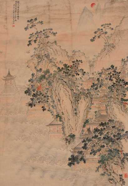 郑珊 甲寅（1914年）作 山水 立轴